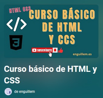 Curso B&aacute;sico de HTML y CSS